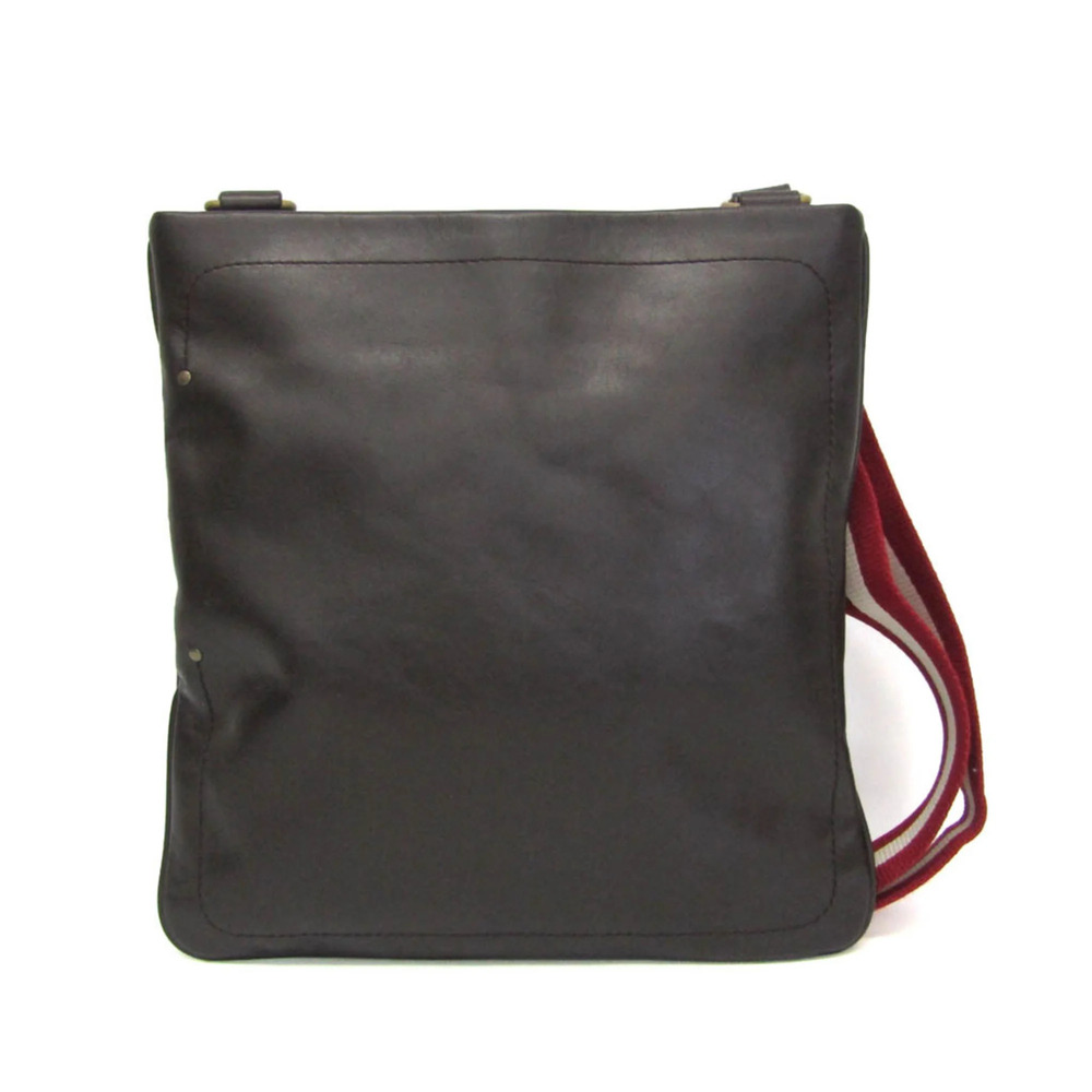 Bally Trainspotting Sacoche Men's Leather Crossbody Bag Dark Brown